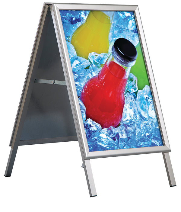 DittaDisplay Retail solutions panneau troittoir stop display double chevalet publicitaire aluminium Bürgersteigschild Haltestellendisplay doppelte Aluminium-Werbetafel pavement sign stop display double aluminium advertising easel