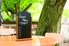 DittaDisplay ardoise table bois brun mélaminé