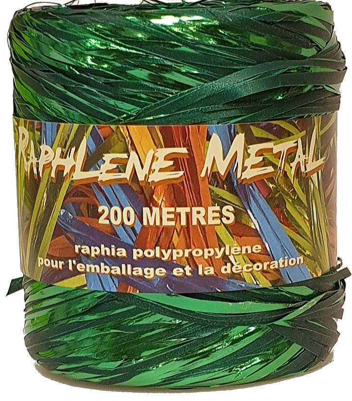 Dittadisplay rouleau bobine raphia polypro métal 200m Metall-Polypro-Raffia-Rolle raffia coil roll