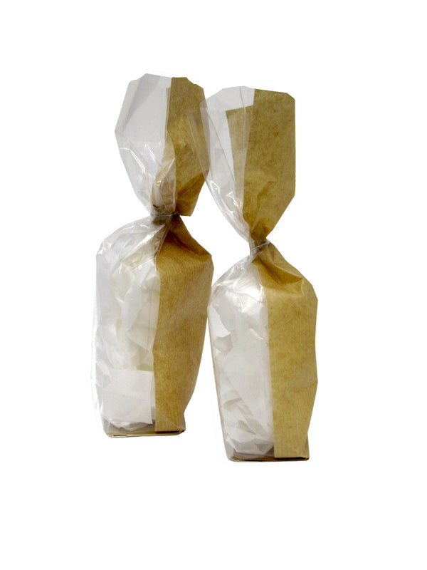 DittaDisplay sachet confiseur transparent et kraft apte au contact alimentraire transparent confectioner's bag suitable for food contact transparente Konfekttüte geeignet für Lebensmittelkontakt