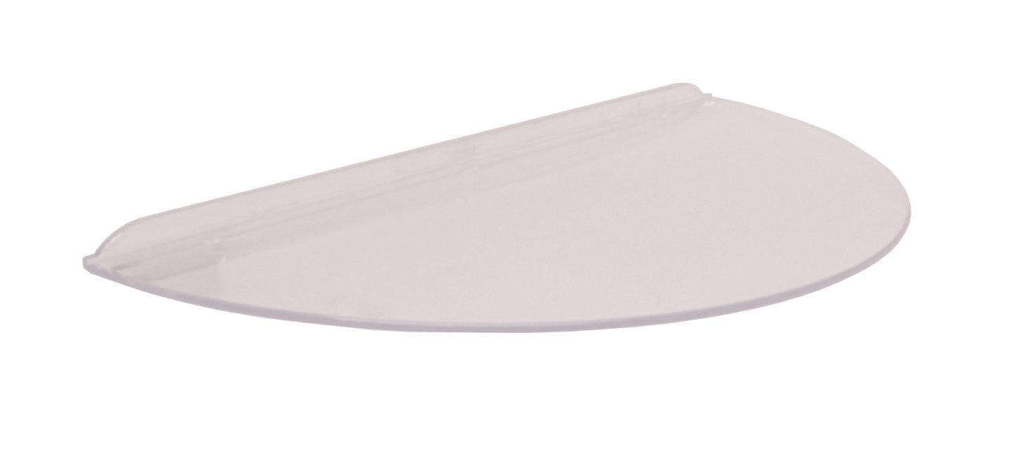 Tablette transparente pour panneaux rainurés