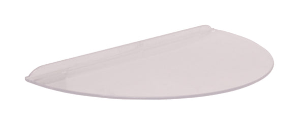 Tablette transparente pour panneaux rainurés