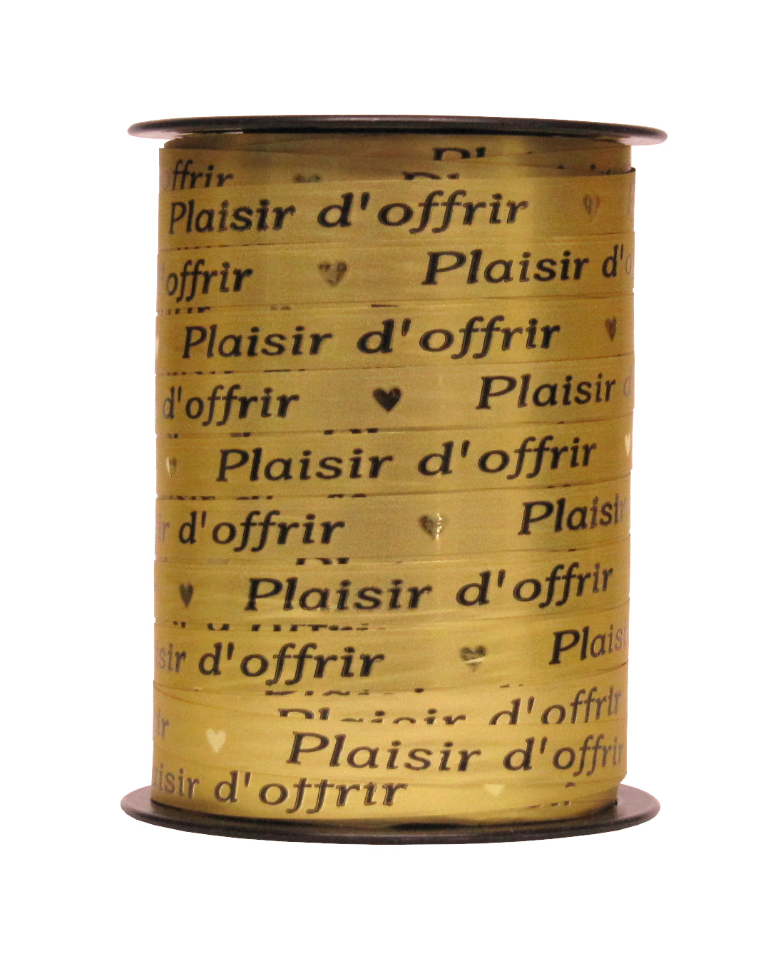 Bobine de bolduc imprimé «Plaisir d’offrir» 10mmx225m 4couleurs