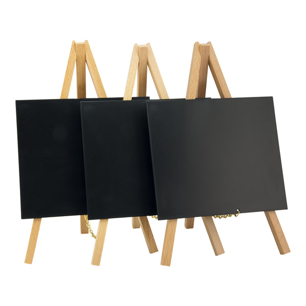 Lot de 3 mini trépieds ardoise MNI-B-KR Hêtre 24x15 cm