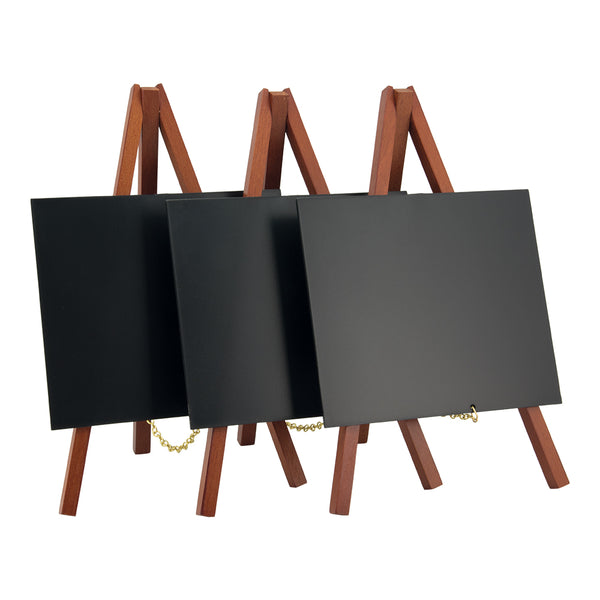 Lot de 3 mini trépieds acajou ardoise 24x15 cm | 50% sur stock