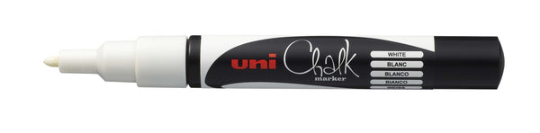dittadisplay marker unichalk 1.3mm water resistant white blanc