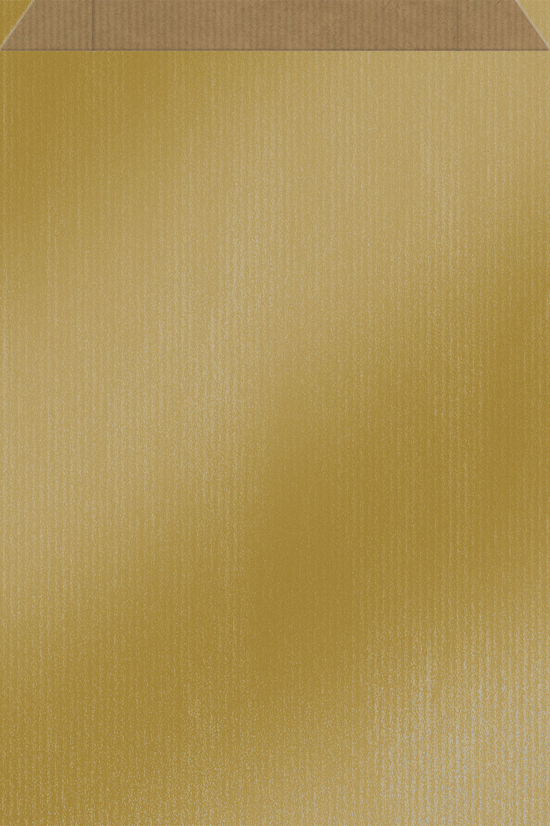 DittaDisplay Retail Solutions - Pochette papier kraft couleur or doré métallisé Gold metallic kraft paper pouch Goldfarbener Kraftpapier-Beutel