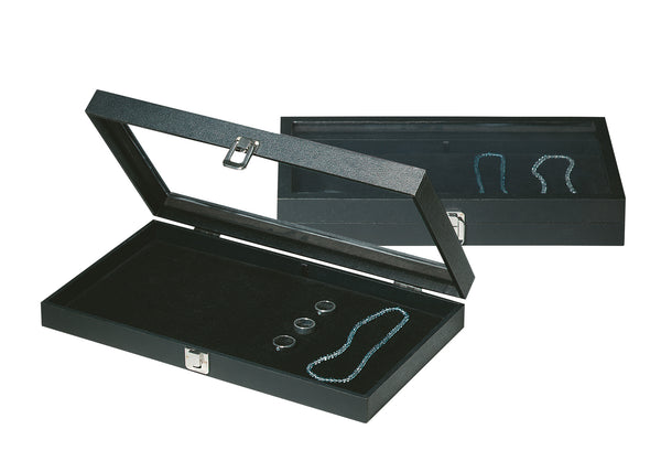 DittaDisplay boite bijoux présentation noir vitre Schmuckkästchen Präsentation Glas schwarz jewelry box presentation glass black