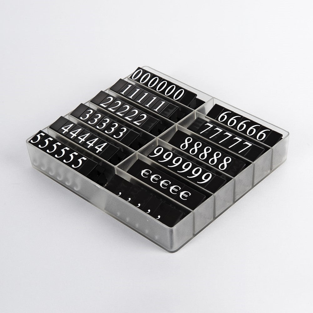 DittaDisplay prix modulable à cliper modular Preis zum Anhängen modular Price to be clipped