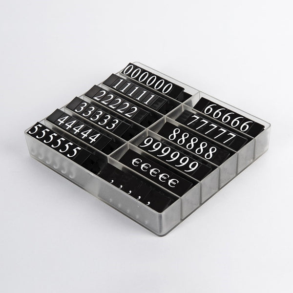 DittaDisplay prix modulable à cliper modular Preis zum Anhängen modular Price to be clipped
