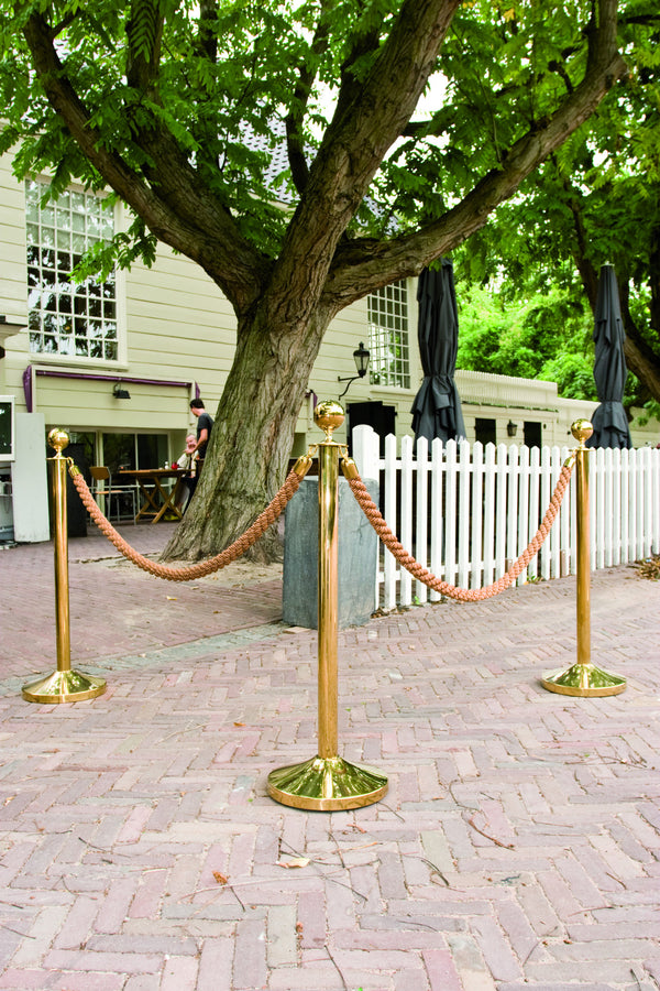 DittaDisplay corde tressée poteau accueil bronze/doré