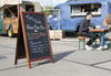 DittaDisplay Retail Solutions - stop trottoir double bois massif brun résistant intempéries
