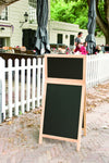 DittaDisplay panneau trottoir stop display double bois massif hetre