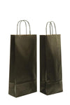 DittaDisplay retail solutions emballages sac bouteilles en matériau papier kraft brun vergé 110gr et poignées torsadées Verpackungen Sack Flaschen in Material Kraftpapier braun grün und gedrehten Griffen packaging bag bottles in brown kraft paper material and twisted handles