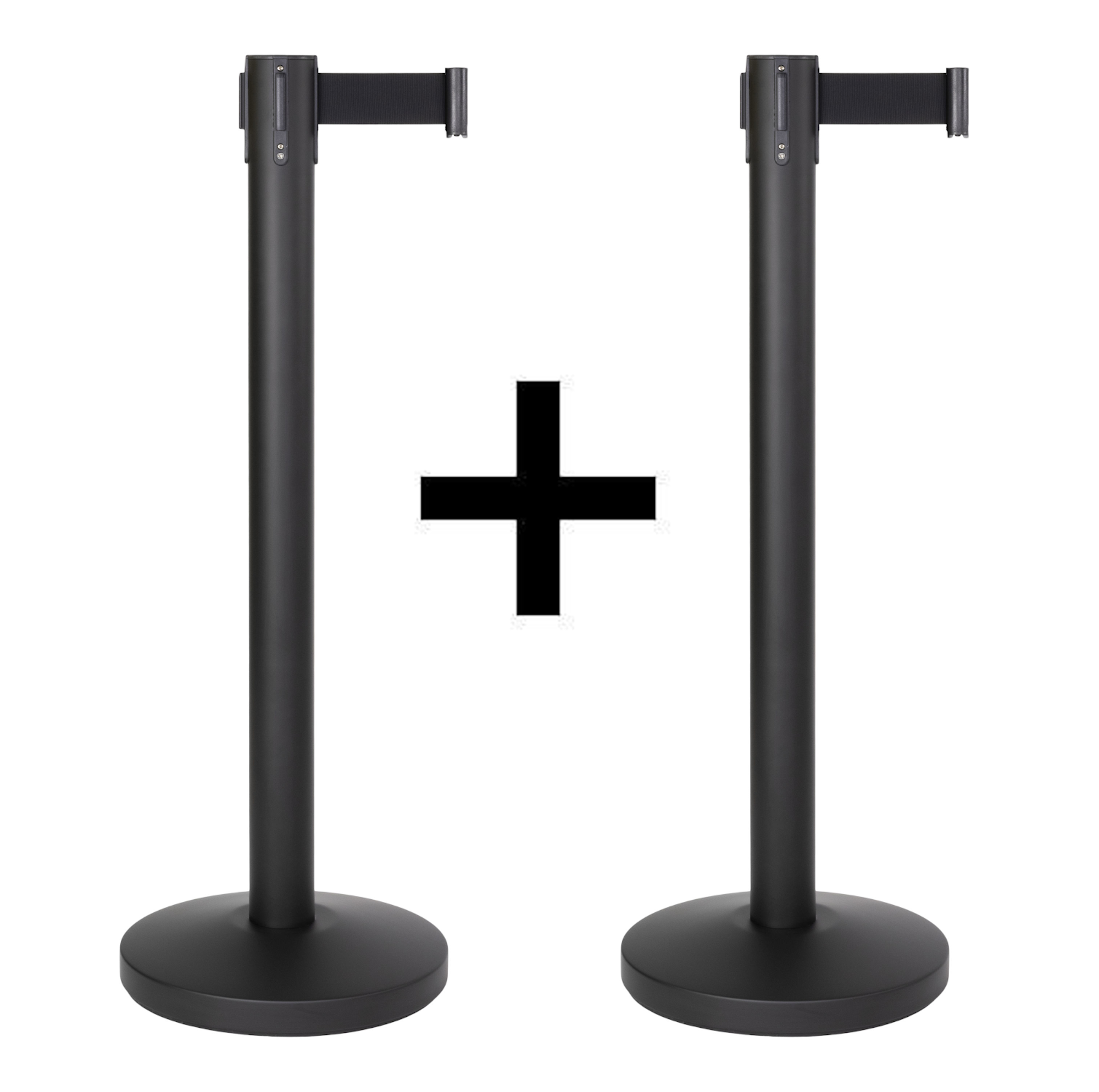 DittaDisplay poteau accueil noir mat set 2 Empfangssäulen mattschwarz Doppelset matte black reception posts set of two