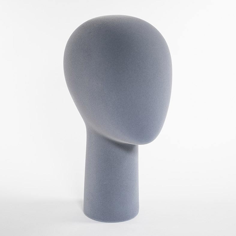 DittaDisplay Tête ovoïde floqué gris Ovoid head Grey flocked Eiförmiger Kopf Grau beflockt