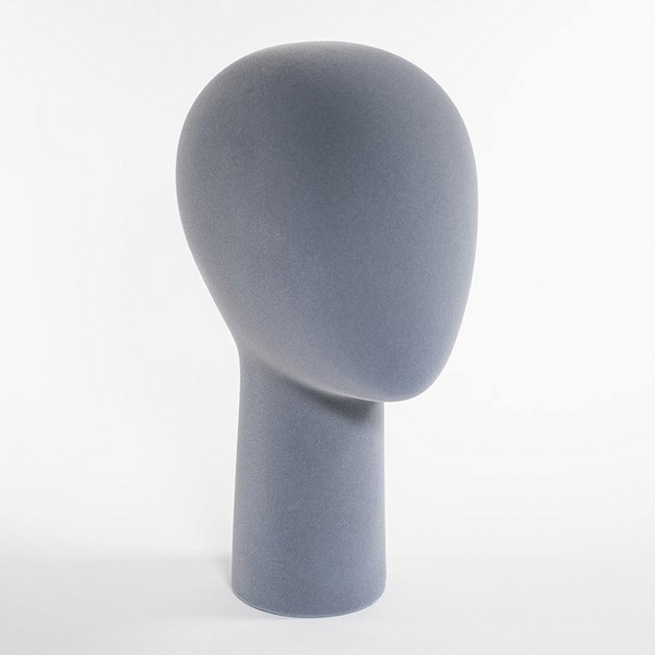 DittaDisplay Tête ovoïde floqué gris Ovoid head Grey flocked Eiförmiger Kopf Grau beflockt