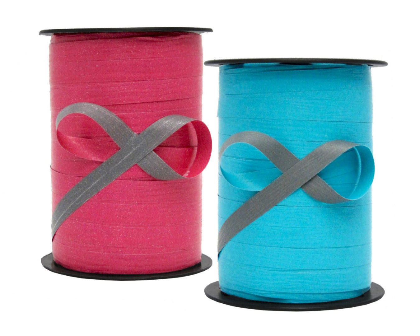 Bobine de bolduc bicolore recto-verso 10 mm x 250 m – 5 couleurs pour emballages et décorations