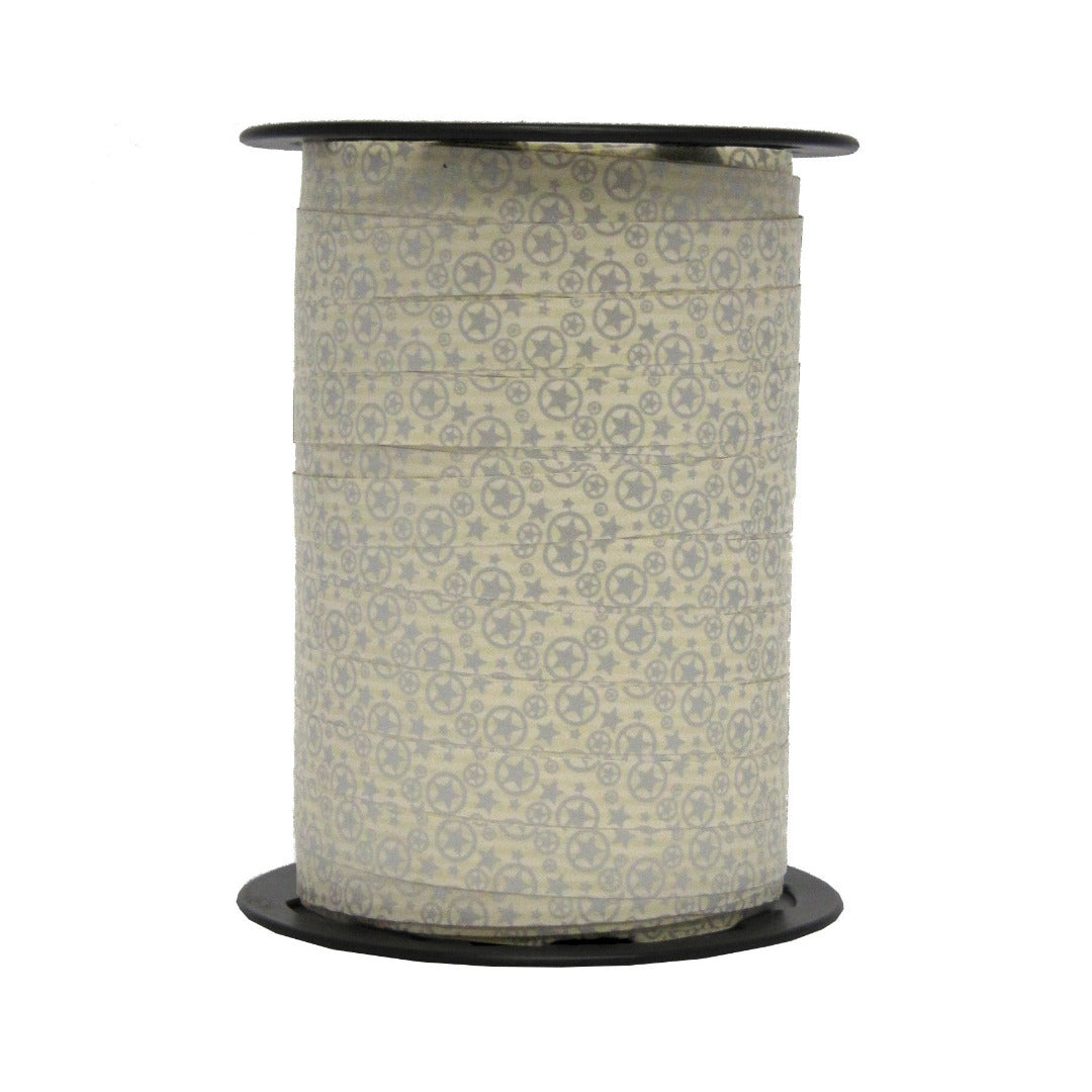 Bobine de bolduc imprimé Noël 10 mm x 225 m – ruban décoratif festif pour emballages cadeaux et décorations de fin d’année