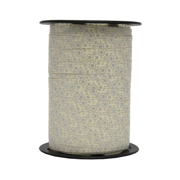 Bobine de bolduc imprimé Noël 10 mm x 225 m – ruban décoratif festif pour emballages cadeaux et décorations de fin d’année