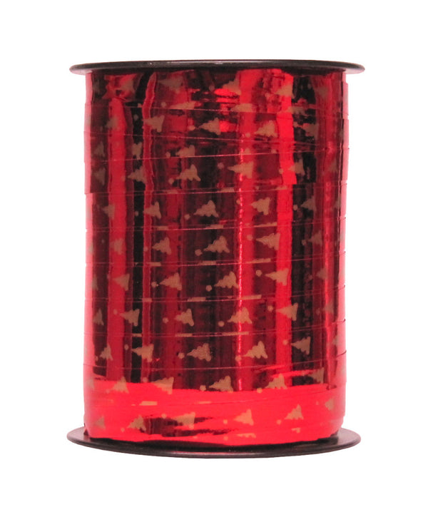 Bobine de bolduc imprimé Noël 10 mm x 225 m – ruban décoratif festif pour emballages cadeaux et décorations de fin d’année