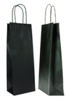 DittaDisplay Retail Solutions Sac bouteille BIOKRAFT en kraft brun lisse ou teinte couleur avec poignées torsadées BIOKRAFT bottle bag in smooth brown or colored kraft with twisted handles BIOKRAFT Flaschentasche aus glattem braunem oder farbigem Kraftpapier mit gedrehten Griffen