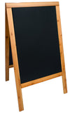 DittaDisplay panneau trottoir stop display double bois massif teck