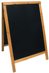DittaDisplay panneau troittoir stop display double bois massif teck