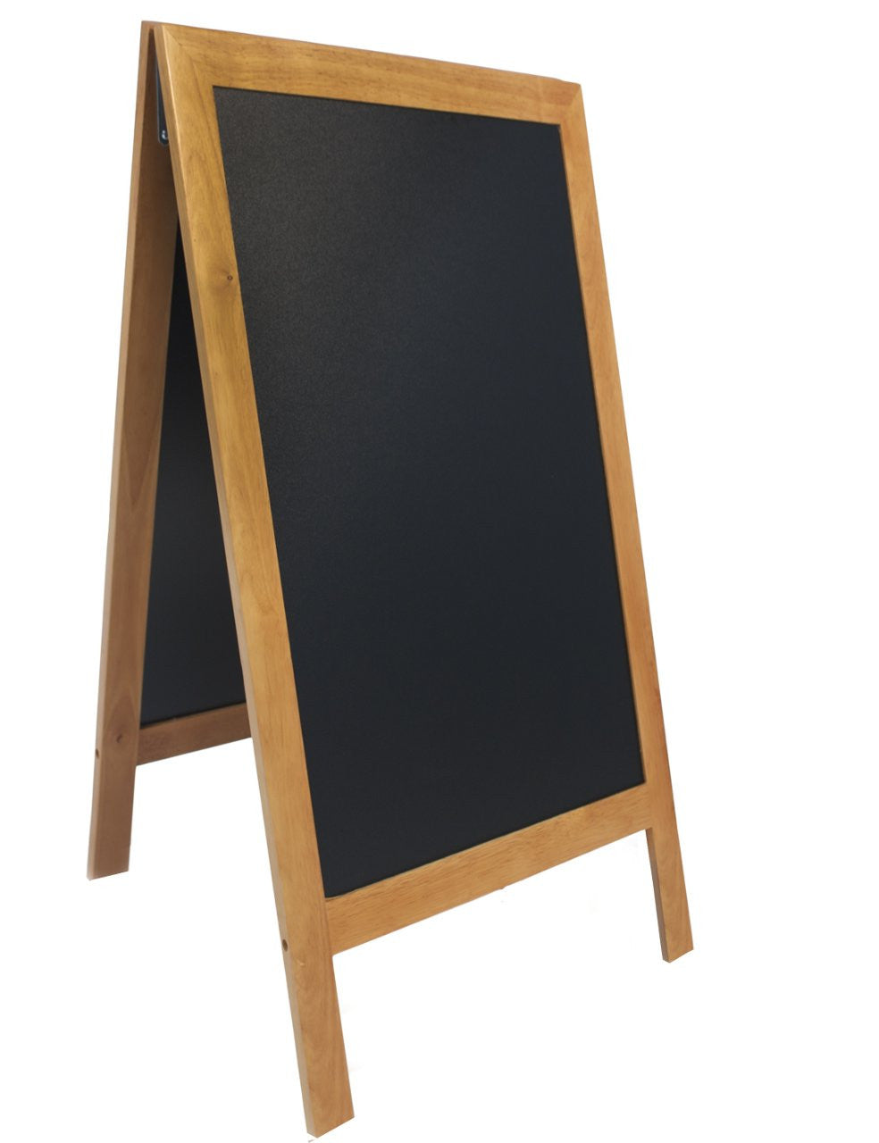DittaDisplay panneau trottoir stop display double bois massif teck