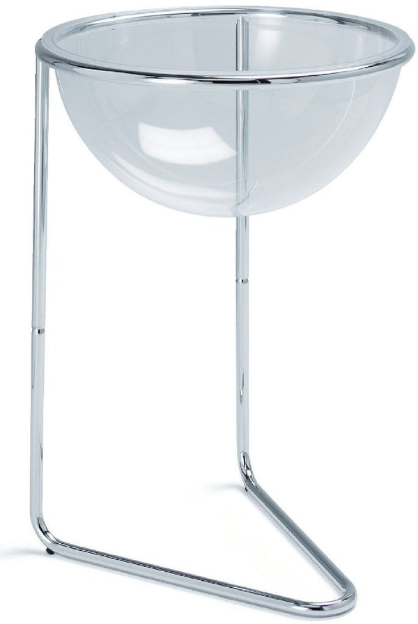 soldeur corbeille sphère plexiglass chrome