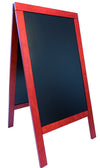 DittaDisplay panneau trottoir stop display double bois massif acajou