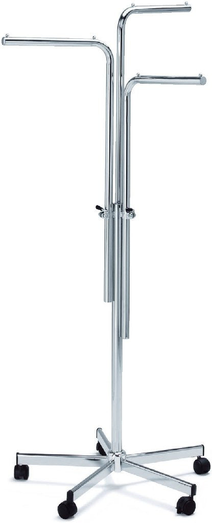 DittaDisplay Retail Solutions Portant sur roues 3 bras droits Rack on wheels 3 straight arms Gestell auf Rädern 3 gerade Arme