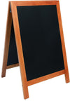 DittaDisplay panneau troittoir stop display double bois massif teck