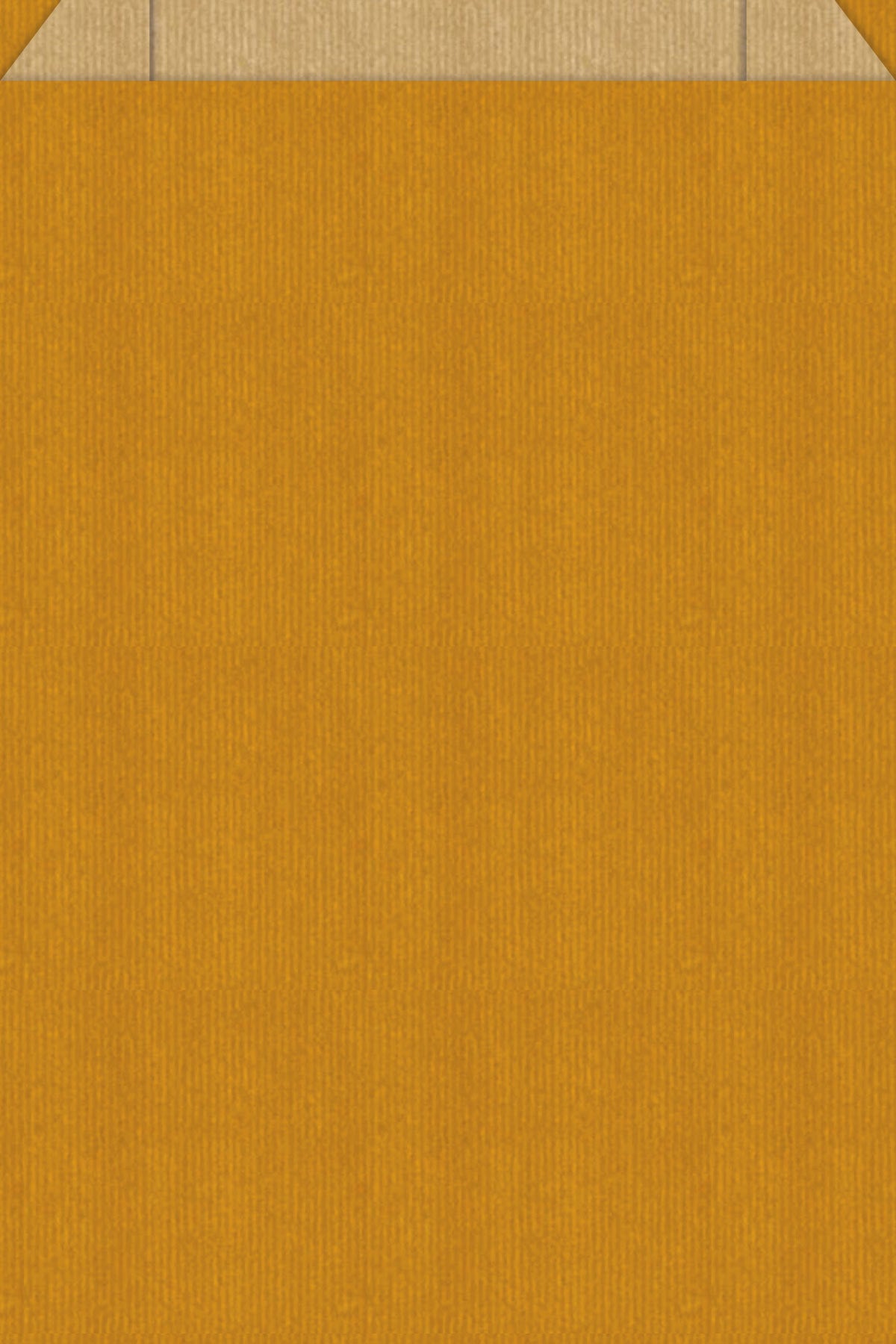 DittaDisplay Retail Solutions - Pochette papier couleur jaune moutarde sur kraft brun vergé Senfgelb gefärbte Papierhülle auf braunem Kraftpapier Mustard yellow colored paper pouch on brown kraft paper