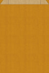 DittaDisplay Retail Solutions - Pochette papier couleur jaune moutarde sur kraft brun vergé Senfgelb gefärbte Papierhülle auf braunem Kraftpapier Mustard yellow colored paper pouch on brown kraft paper