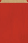 DittaDisplay Retail Solutions - Pochette papier couleur rouge sur kraft brun vergé Rot gefärbte Papierhülle auf braunem Kraftpapier Red colored paper pouch on brown kraft paper