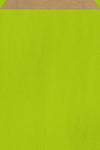 DittaDisplay Retail Solutions - Pochette papier couleur vert sur kraft brun vergé Grün gefärbte Papierhülle auf braunem Kraftpapier Green colored paper pouch on brown kraft paper