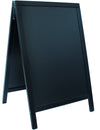 DittaDisplay panneau troittoir stop display double bois massif noir