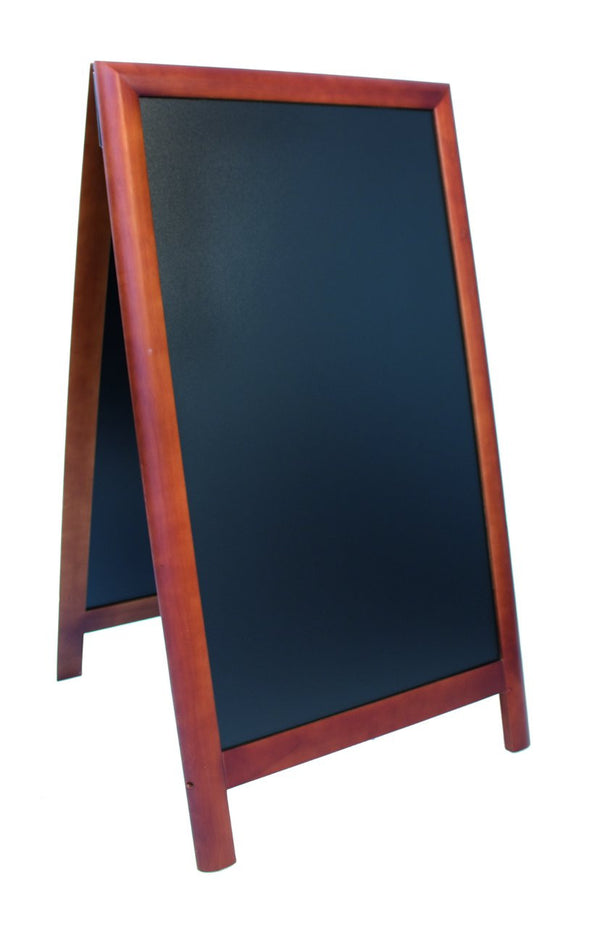 DittaDisplay Retail Solutions - stop trottoir double bois massif brun résistant intempéries