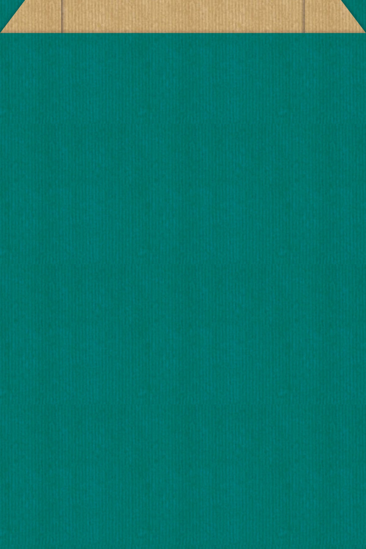 DittaDisplay Retail Solutions - Pochette papier couleur bleu-vert sur kraft brun vergé Blau-grün gefärbte Papierhülle auf braunem Kraftpapier Blue-green colored paper pouch on brown kraft paper