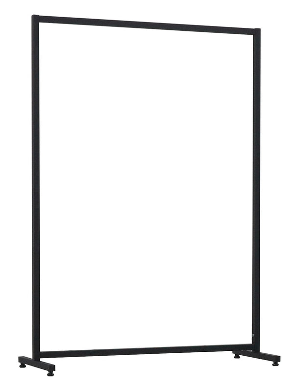 Portant à vêtements en tube carré noir ou blanc mat – structure métallique fixe disponible en 60 ou 100 cm pour boutiques et showrooms