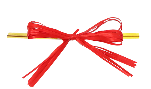 DittaDisplay noeud raphia liens or sachet confiseur Raffia-Knoten Goldklammer raffia knot gold clip