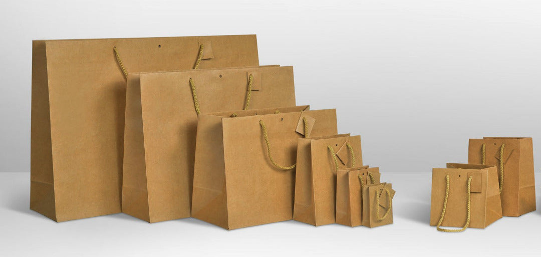 DittaDisplay Retail Solutions Sacs cabas Chic Nature kraft 175gr brun naturel poignée cordon kraft shopping bags 175gr natural brown drawstring handle Einkaufstaschen kraft 175gr braun natur Griff Kordelzug