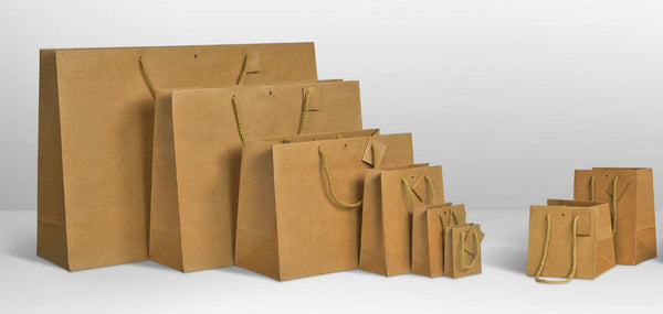 DittaDisplay Retail Solutions Sacs cabas Chic Nature kraft 175gr brun naturel poignée cordon kraft shopping bags 175gr natural brown drawstring handle Einkaufstaschen kraft 175gr braun natur Griff Kordelzug