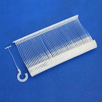 DittaDisplay bride etiquetage pistolet etikettierpistole splinten blanc weiss translucide standard crochet ouvert Hackenfaden