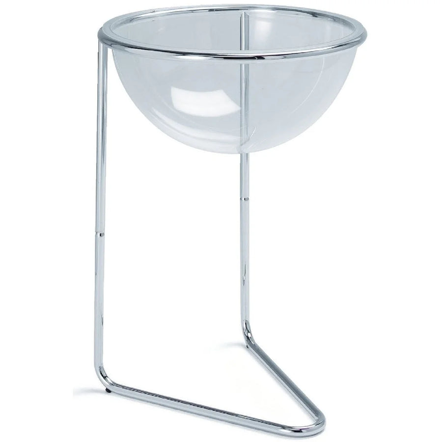 Soldeur bac demi-sphère Ø 40 cm en métal chromé et plexiglas transparent, base démontable