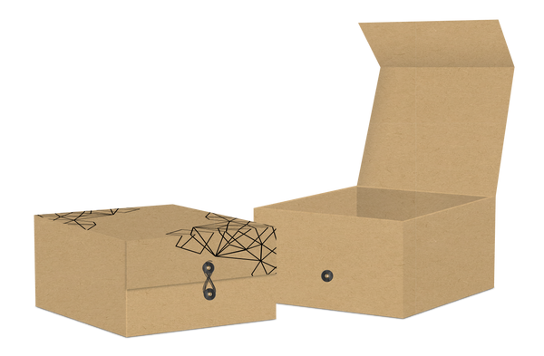 Boîte cadeau kraft avec fermeture japonaise