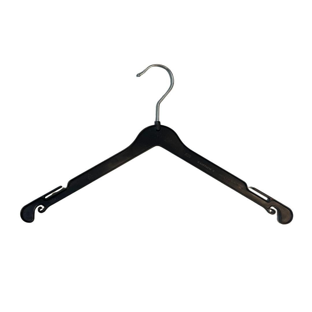 Cintre en plastique recyclé noir – 38 cm