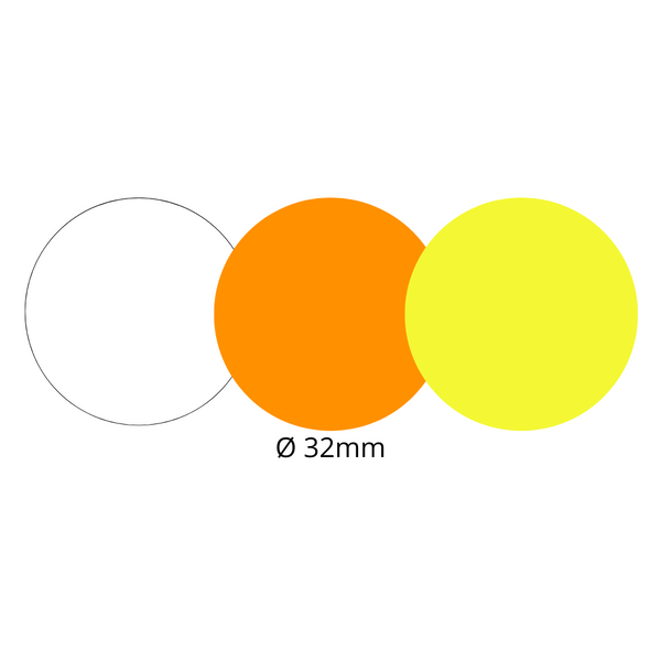 Pastilles adhésives 32mm - 1000pcs - 3 COULEURS