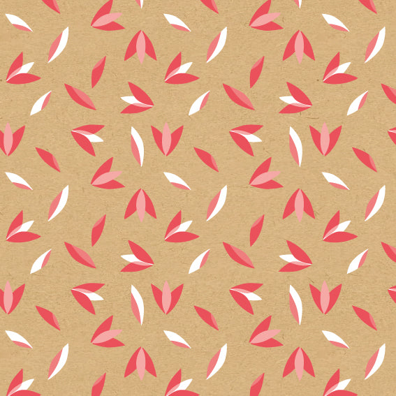 Rouleau de papier motifs varié sur kraft brun - 50m